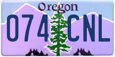 OR license plate 074CNL