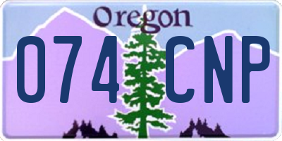 OR license plate 074CNP
