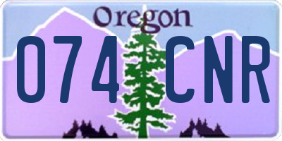 OR license plate 074CNR