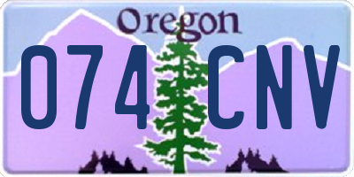 OR license plate 074CNV