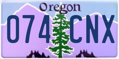 OR license plate 074CNX