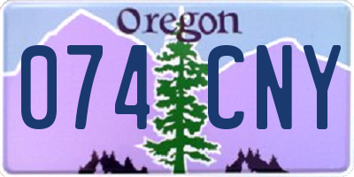 OR license plate 074CNY