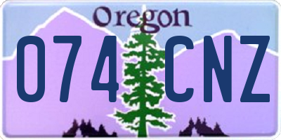 OR license plate 074CNZ