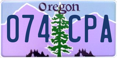 OR license plate 074CPA