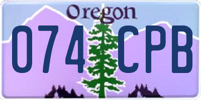 OR license plate 074CPB
