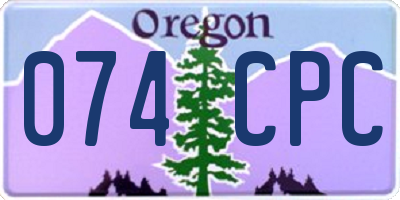 OR license plate 074CPC