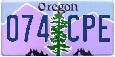 OR license plate 074CPE