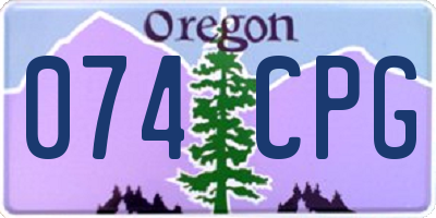 OR license plate 074CPG