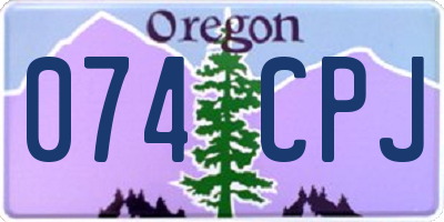 OR license plate 074CPJ