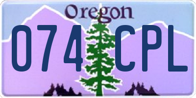 OR license plate 074CPL