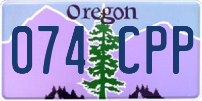 OR license plate 074CPP