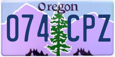 OR license plate 074CPZ