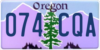 OR license plate 074CQA