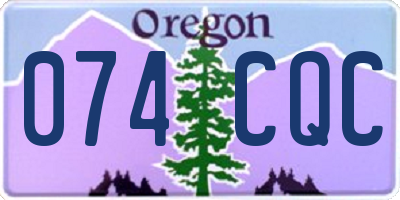 OR license plate 074CQC