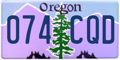 OR license plate 074CQD