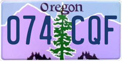 OR license plate 074CQF