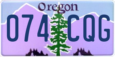 OR license plate 074CQG