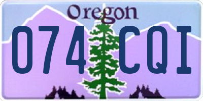 OR license plate 074CQI