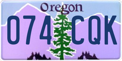 OR license plate 074CQK