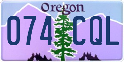 OR license plate 074CQL