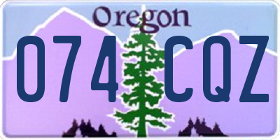 OR license plate 074CQZ