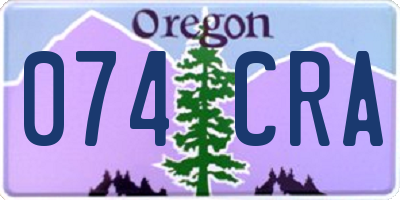 OR license plate 074CRA