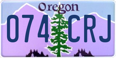 OR license plate 074CRJ