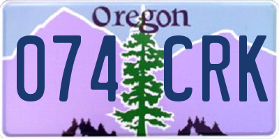 OR license plate 074CRK