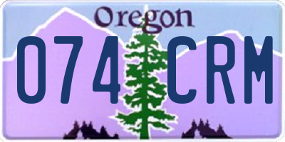 OR license plate 074CRM