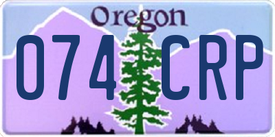 OR license plate 074CRP