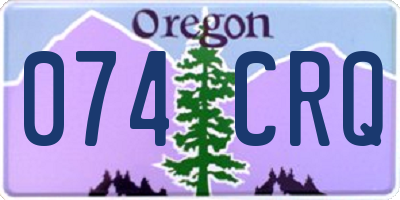 OR license plate 074CRQ