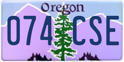 OR license plate 074CSE