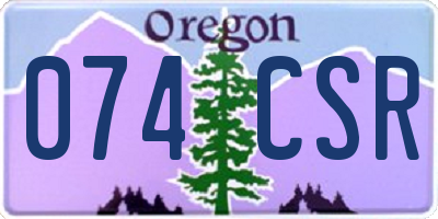 OR license plate 074CSR