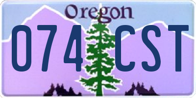 OR license plate 074CST