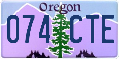 OR license plate 074CTE