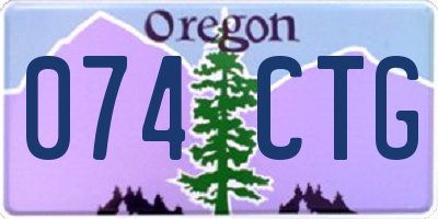 OR license plate 074CTG