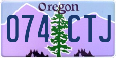 OR license plate 074CTJ