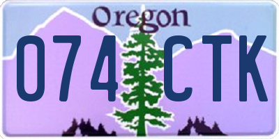 OR license plate 074CTK
