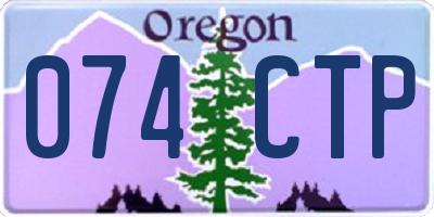 OR license plate 074CTP