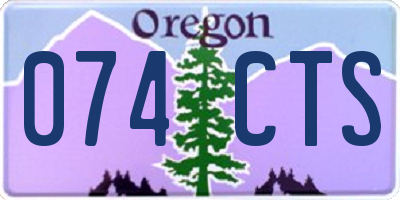 OR license plate 074CTS