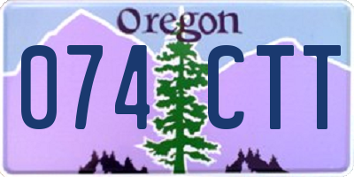 OR license plate 074CTT