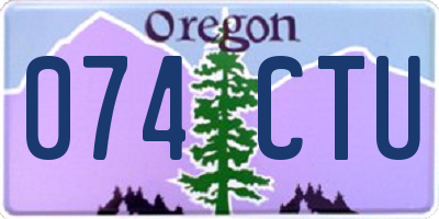 OR license plate 074CTU