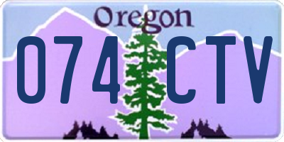 OR license plate 074CTV