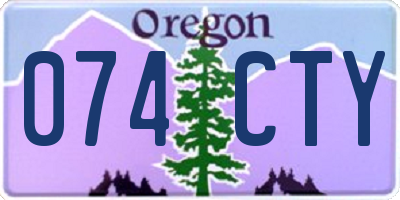 OR license plate 074CTY