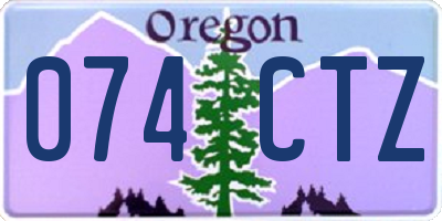 OR license plate 074CTZ