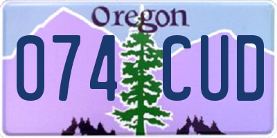 OR license plate 074CUD