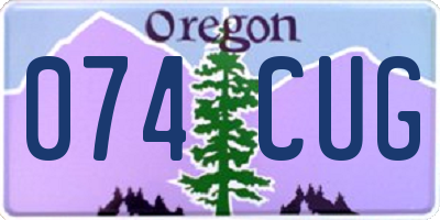 OR license plate 074CUG