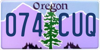 OR license plate 074CUQ
