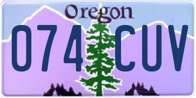 OR license plate 074CUV