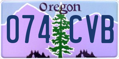 OR license plate 074CVB